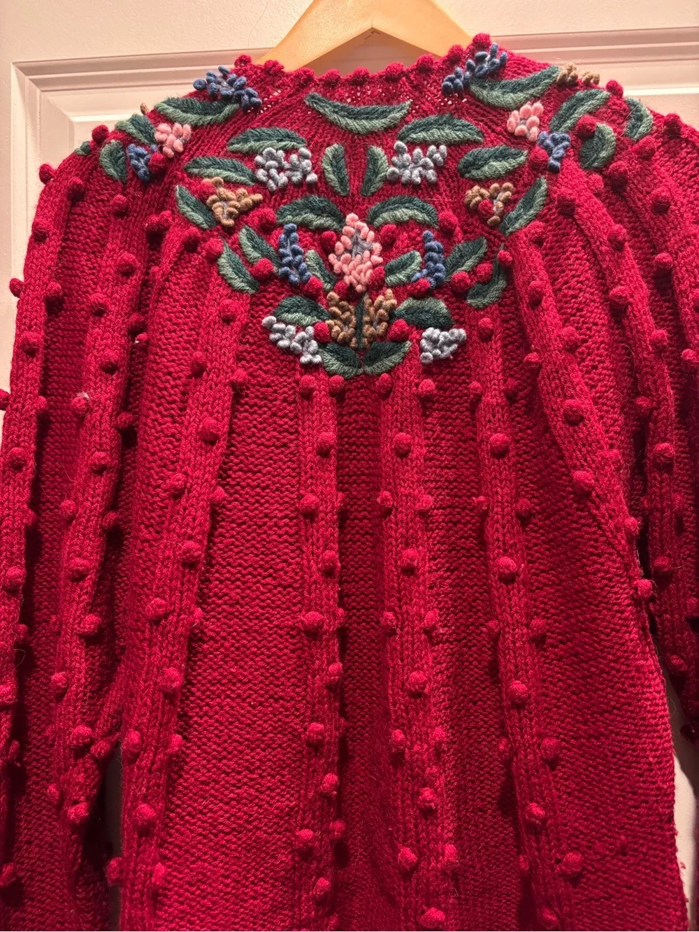 Vintage The Eagle’s Eye Wool Hand Knit Cardigan